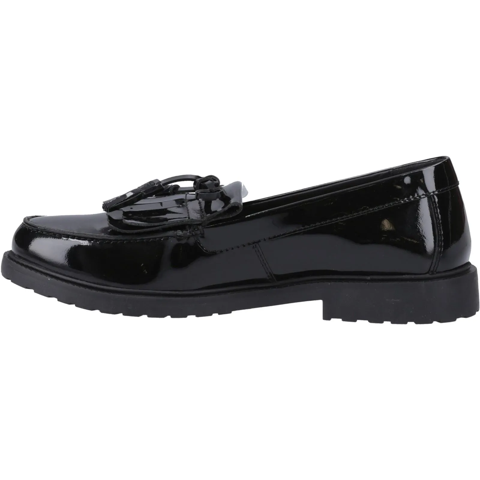 Hush Puppies Verity Kiltie Leather Women's Black Loafers