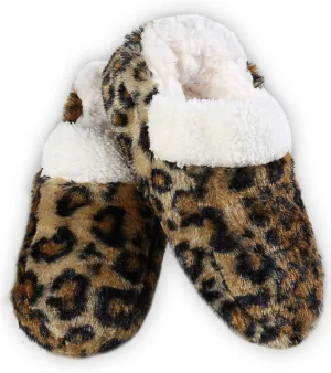 ICONOFLASH Women's Animal Print Loafer Style Slippers with Faux Shearling Lining