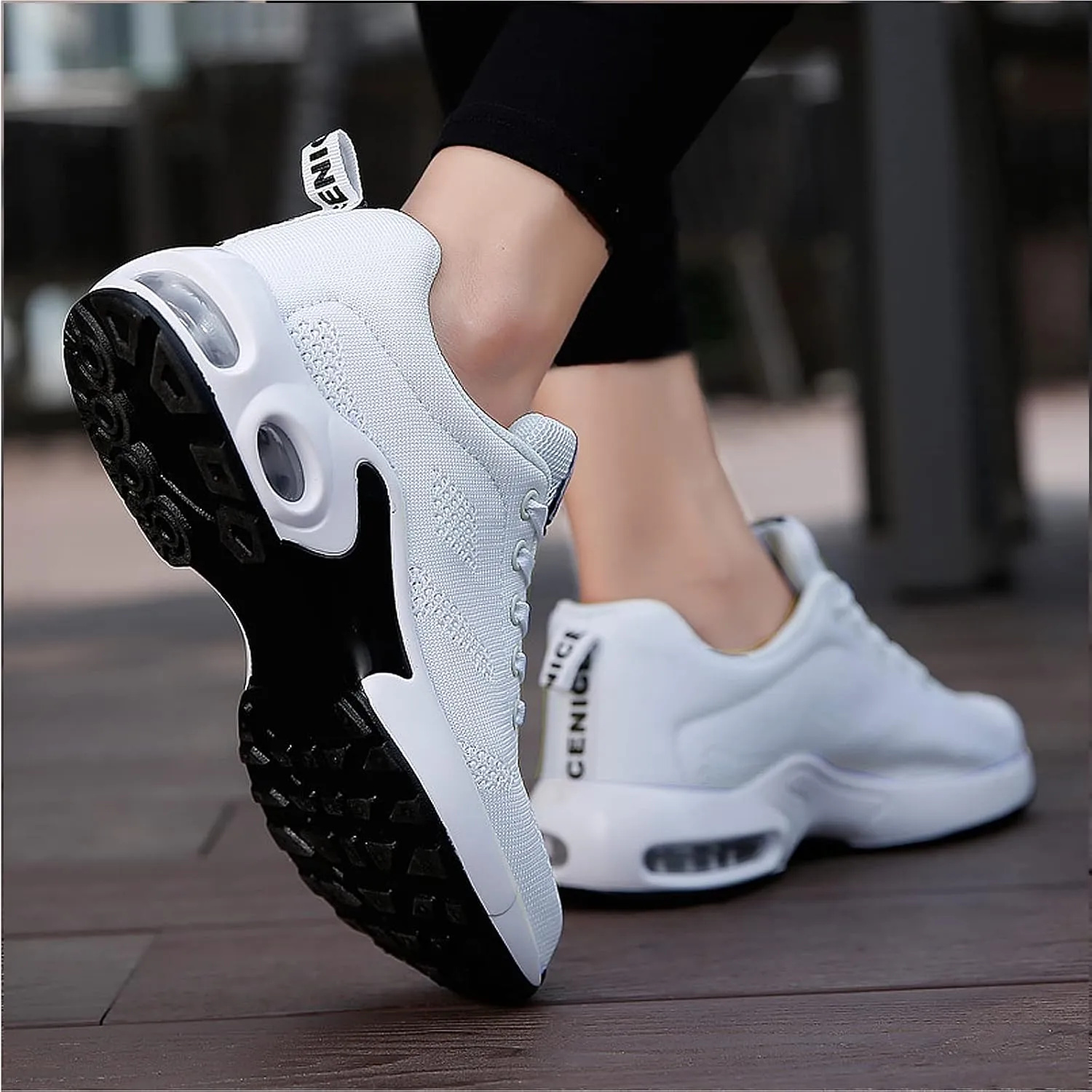 ihinzry Women's Air Running Shoes Lightweight Comfortable Non-Slip Walking Shoe Outdoor Breathable Fashion Mesh Sneakers