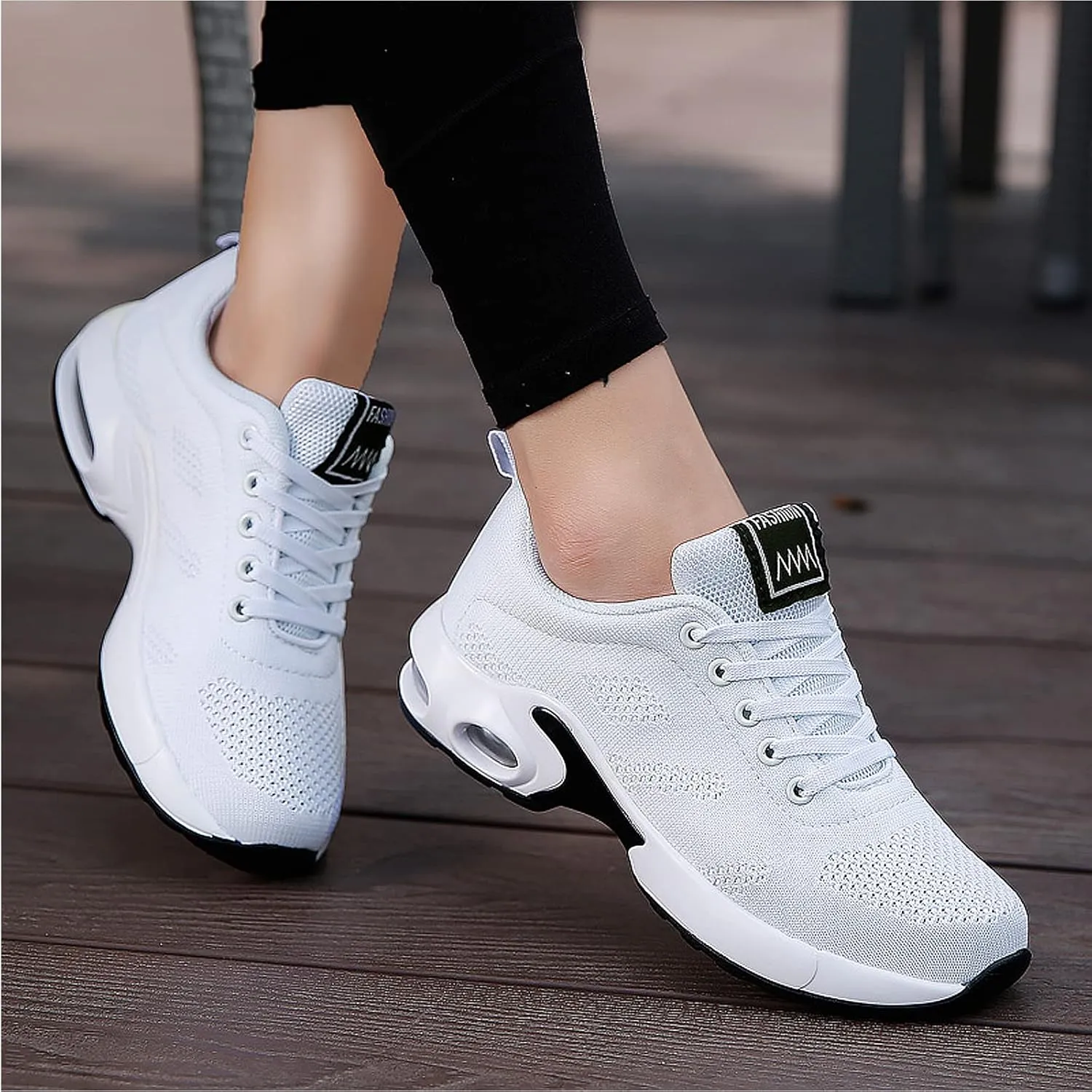 ihinzry Women's Air Running Shoes Lightweight Comfortable Non-Slip Walking Shoe Outdoor Breathable Fashion Mesh Sneakers