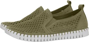 Ilse Jacobsen Men's Tulip140MEN |Slip-on |Boat Shoe| Army |44 EU / 9 M US