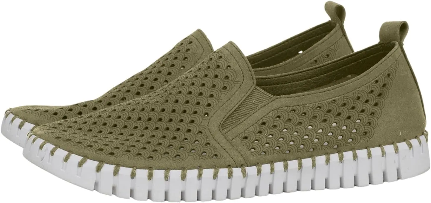 Ilse Jacobsen Men's Tulip140MEN |Slip-on |Boat Shoe| Army |44 EU / 9 M US