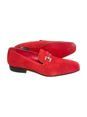 JACK MICHAEL Red Suede with Metal Band Shoe