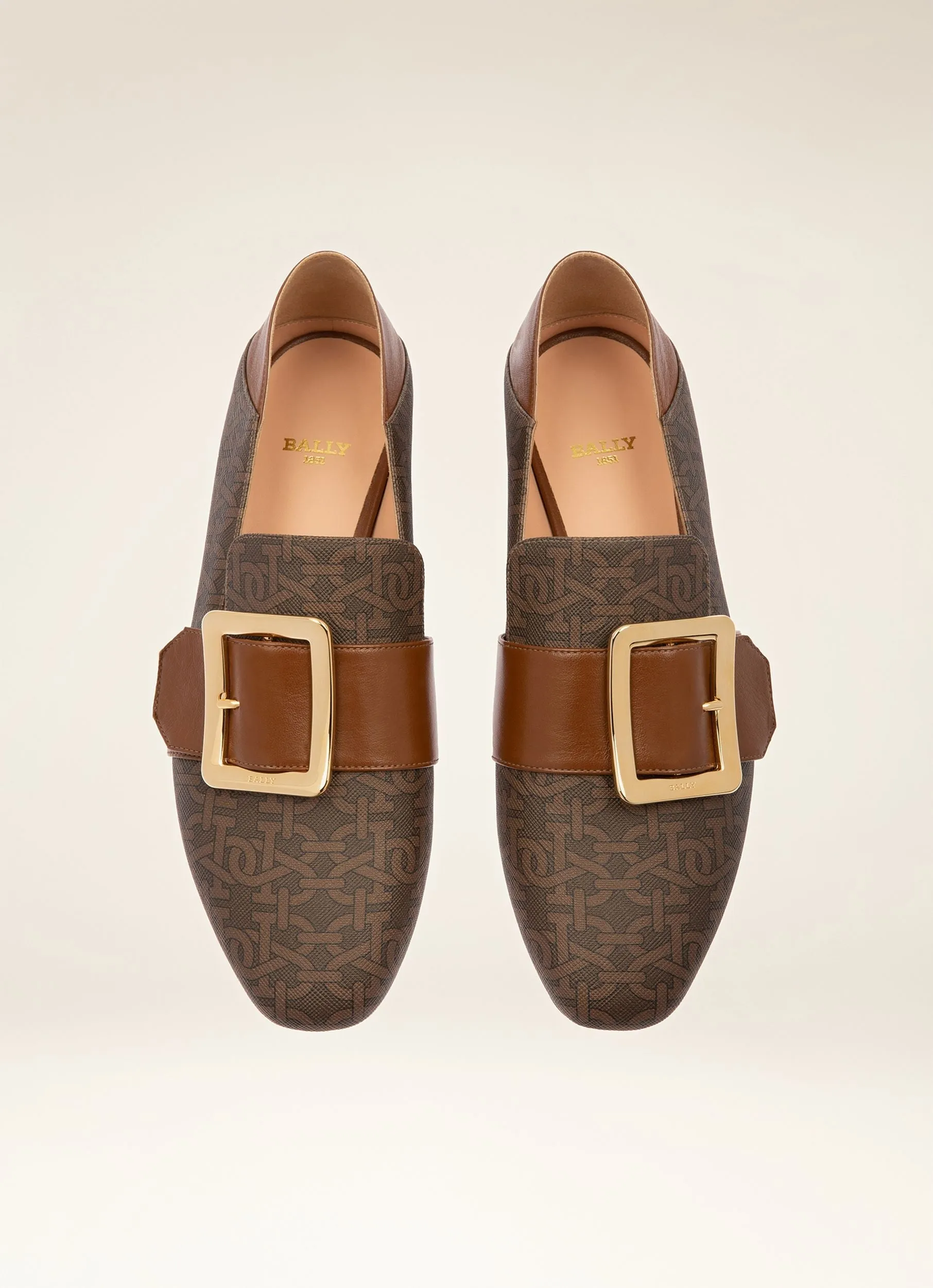 Janelle Leather & Tpu Loafers In Brown