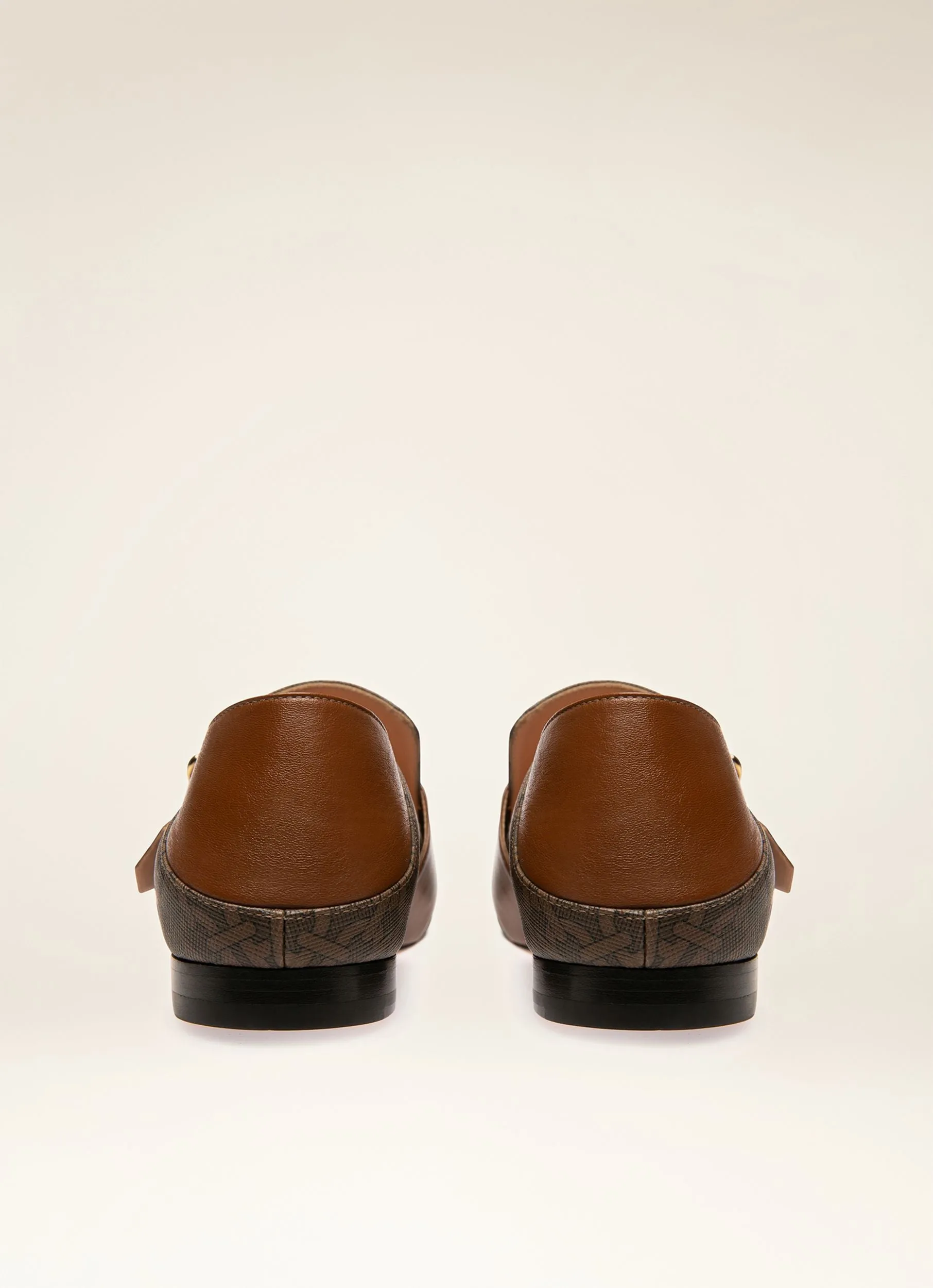 Janelle Leather & Tpu Loafers In Brown