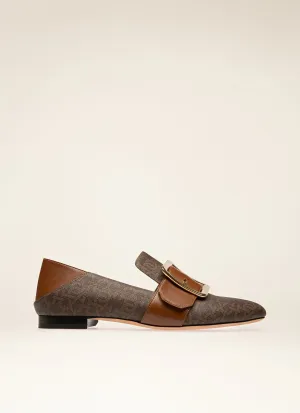 Janelle Leather & Tpu Loafers In Brown