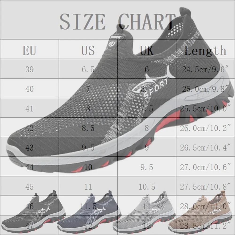 JarvCooling Comfort Sneaker for Men, Casual Comfy Mesh Breathable Soft Bottom Anti-Slip Slip On Walking Shoes