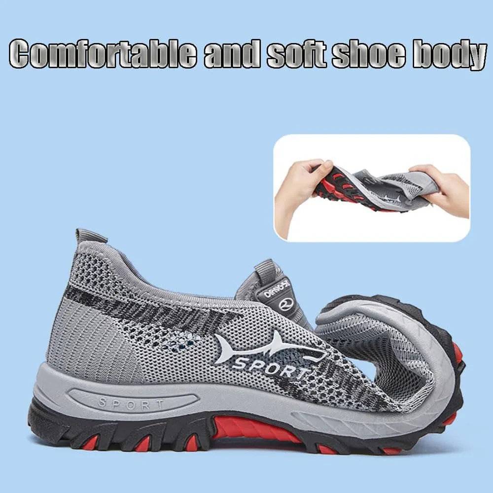 JarvCooling Comfort Sneaker for Men, Casual Comfy Mesh Breathable Soft Bottom Anti-Slip Slip On Walking Shoes