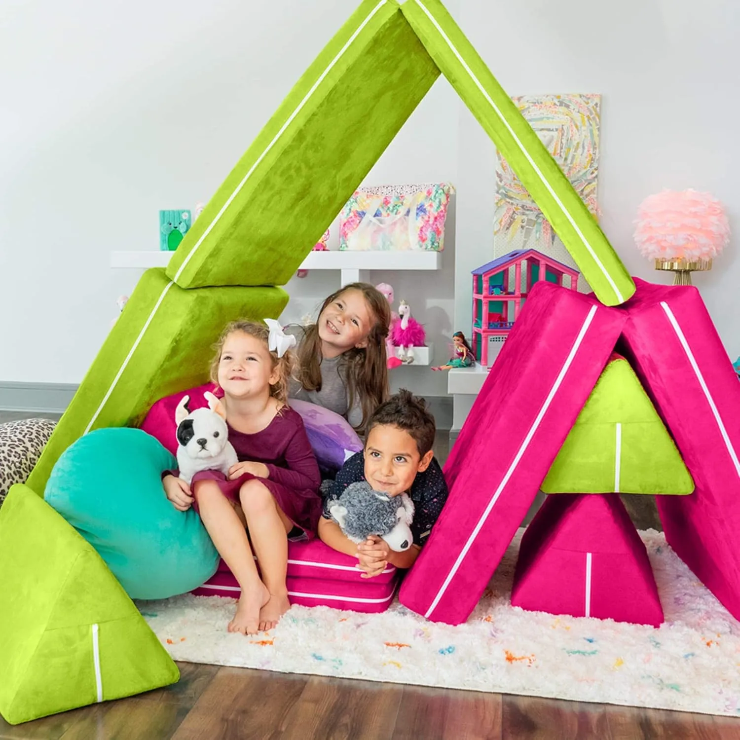 Jaxx Zipline Imaginative Furniture Playset for Creative Kids, Original Playscape Set, Navy