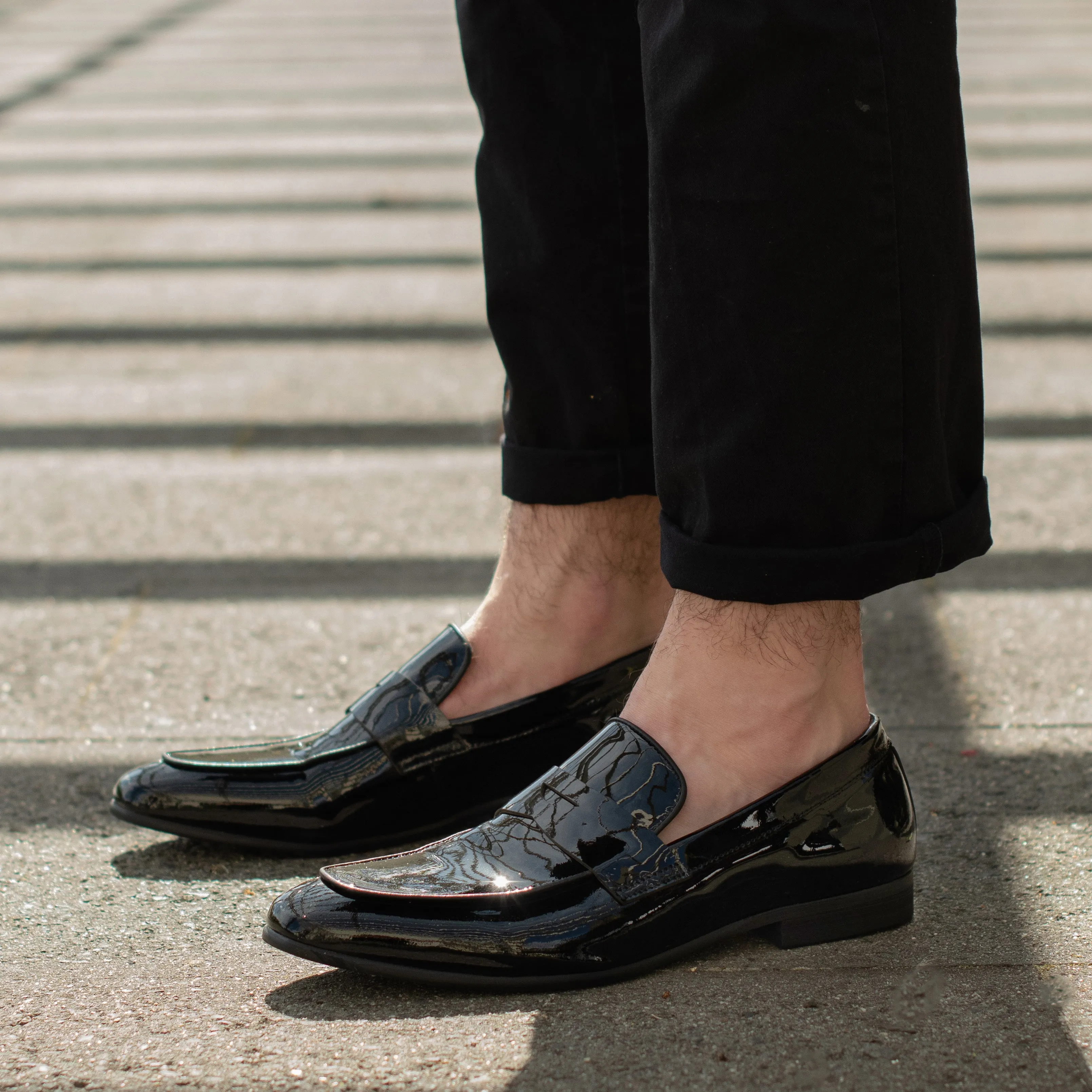 John Dress Shoes Black Patent