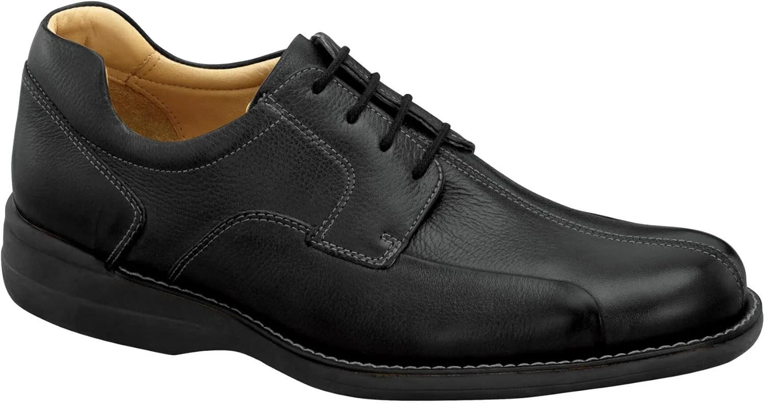 Johnston & Murphy Men’s Shuler Moc Toe Slip-On Shoe | Cushioned Footbed | Full-Grain Leather | Rubber Sole | Padded Collar | Superior Comfort