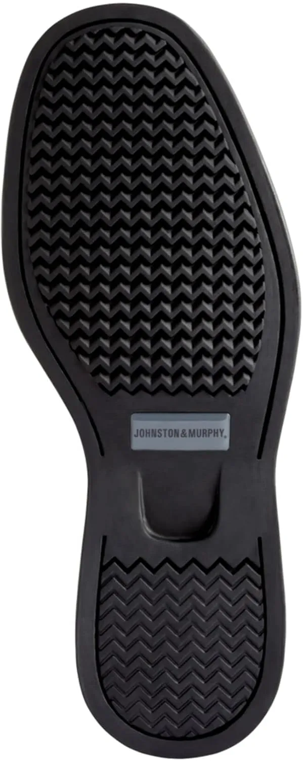 Johnston & Murphy Men’s Shuler Moc Toe Slip-On Shoe | Cushioned Footbed | Full-Grain Leather | Rubber Sole | Padded Collar | Superior Comfort