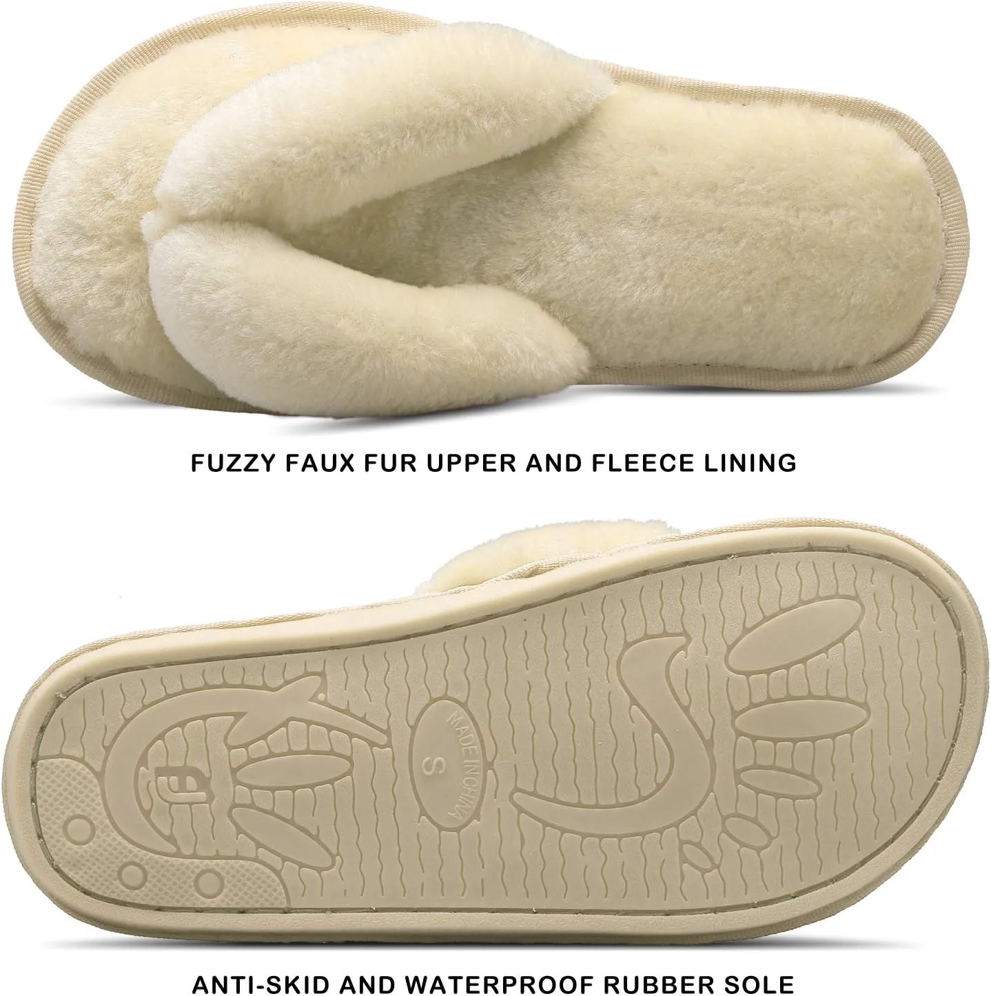 JOINFREE Women's Bedroom Slippers Comfort Four Season Classy Indoor Spa Slide Shoes