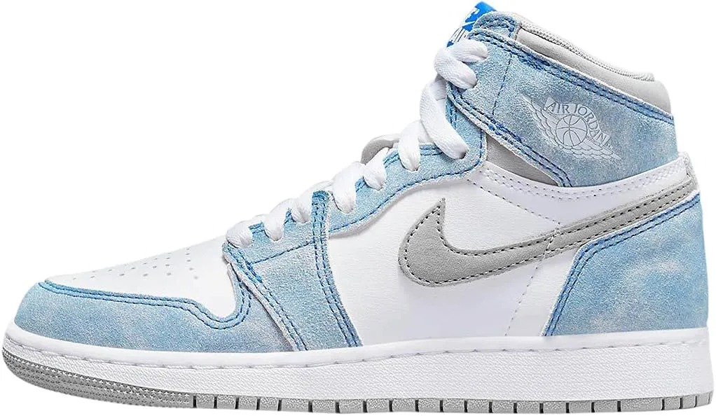 Jordan Nike Youth Air 1 High OG GS Hyper Royal, White/Blue, 6Y