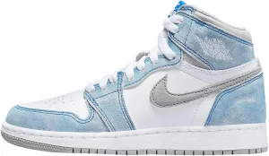 Jordan Nike Youth Air 1 High OG GS Hyper Royal, White/Blue, 6Y