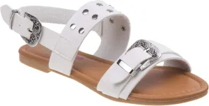 Josmo Girls Violet Sandal, White, 3 Little Kid
