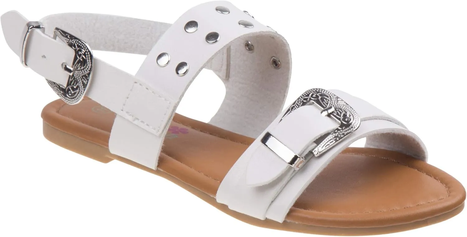 Josmo Girls Violet Sandal, White, 3 Little Kid