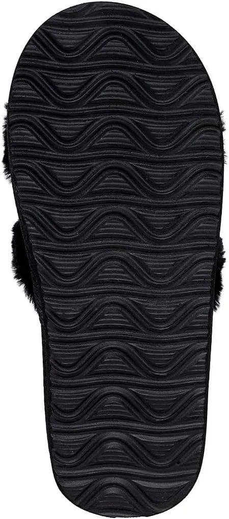 Juicy Couture Girls Furry Slide Sandals – Cozy Faux Fur Slip-On Slides, Open-Toe Comfort for Little & Big Kids
