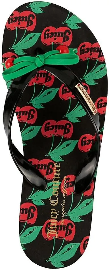 JUICY COUTURE Wedge Platform Flip Flop: High-Fashion, Soft Beach Sandal, Thong-Style Slide
