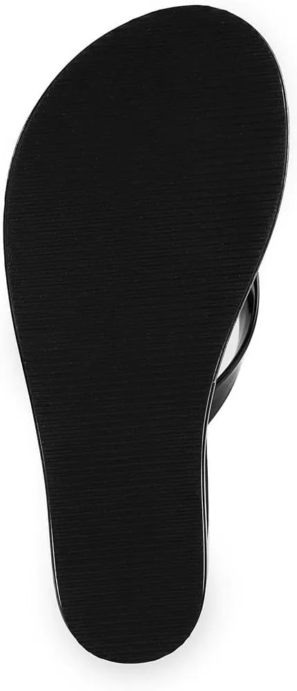 JUICY COUTURE Wedge Platform Flip Flop: High-Fashion, Soft Beach Sandal, Thong-Style Slide