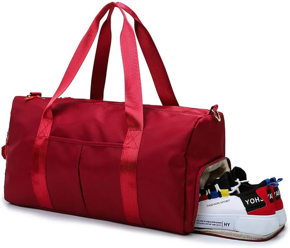 KARRESLY Sports Gym Bag for Women or Men Travel Duffel Bag with Wet Pocket and Shoes Compartment for Training Swim Yoga(Blue)