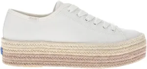 Keds Womens Triple Up Lace Up Platform Sneakers Shoes Casual - Brown, White