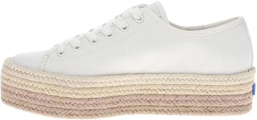 Keds Womens Triple Up Lace Up Platform Sneakers Shoes Casual - Brown, White