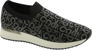Kenneth Cole Reaction Women's Women's Cameron Stud Sneaker, Black Knit, 6