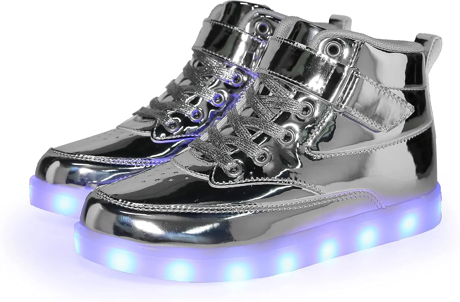 Kids LED Light up Shoes USB Charging Flashing High-top Sneakers for Boys and Girls Child Unisex