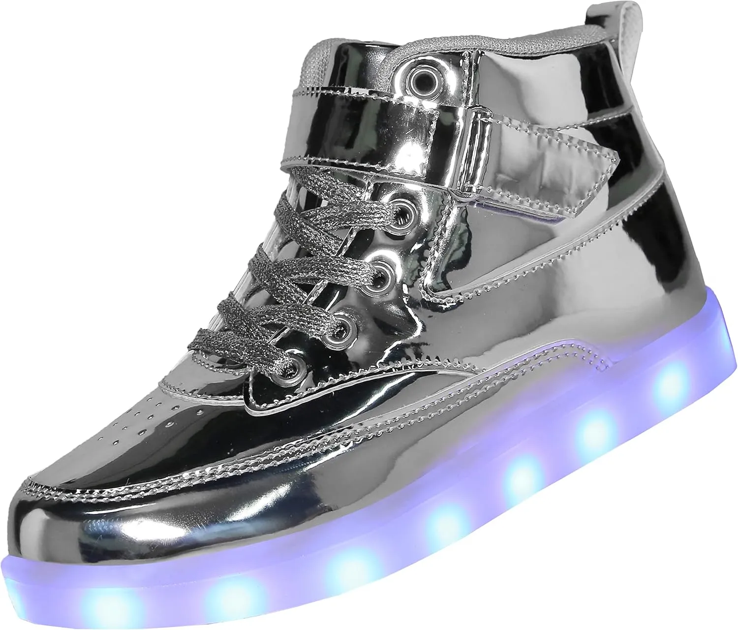 Kids LED Light up Shoes USB Charging Flashing High-top Sneakers for Boys and Girls Child Unisex