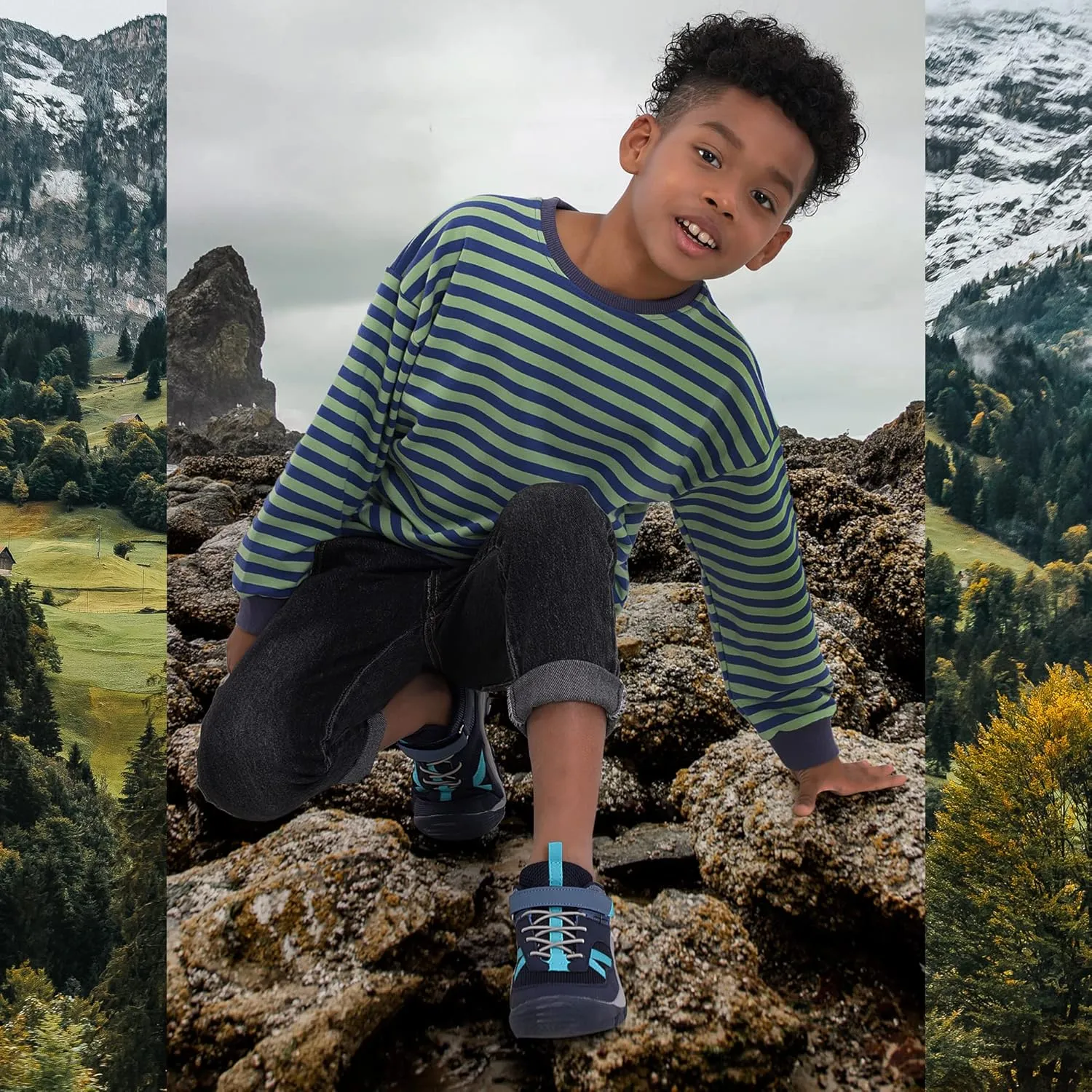 Kids Outdoor Hiking Shoes Lightweight Trekking Trails Shoe(Toddler/Little Kid/Big Kid)