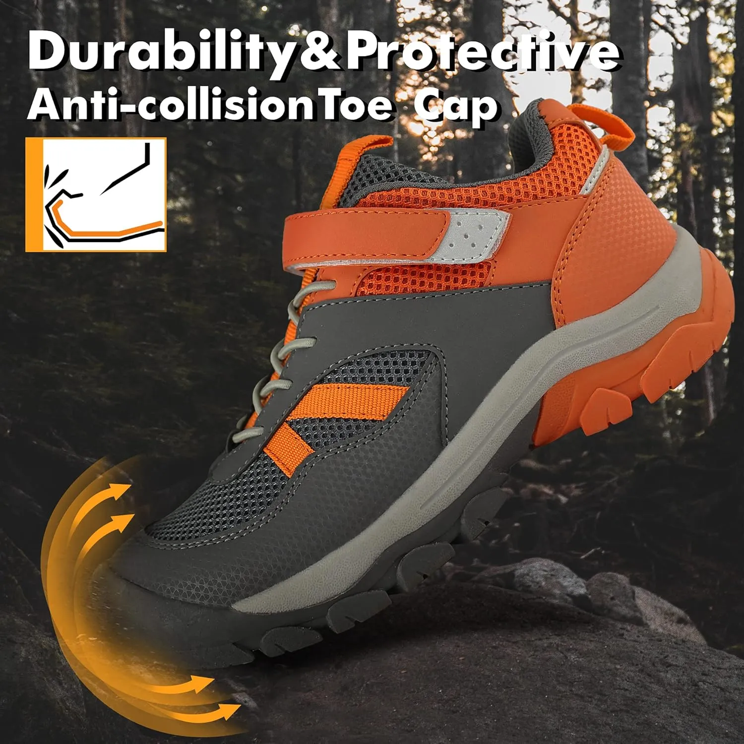 Kids Outdoor Hiking Shoes Lightweight Trekking Trails Shoe(Toddler/Little Kid/Big Kid)