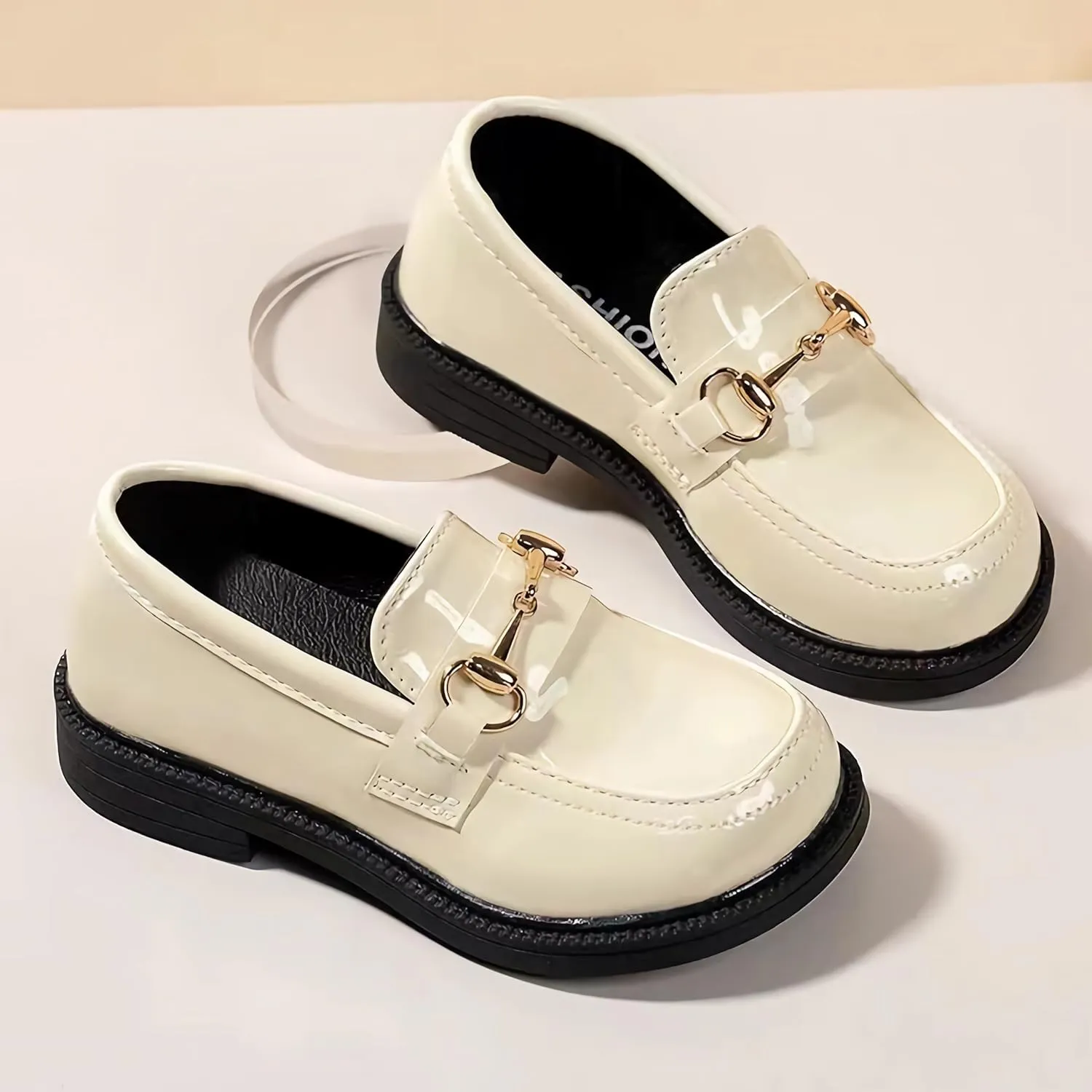 Kids Oxford Shoes Girl’s Boy’s Cute Dress Shoes Lace-Up School Uniform Loafer Flats Shoes