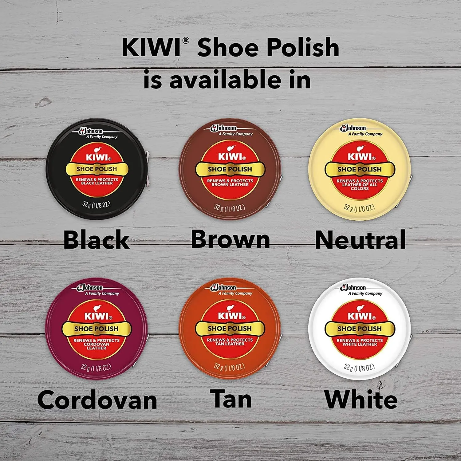Kiwi Shoe Polish 32g (1-1/8 Oz.)