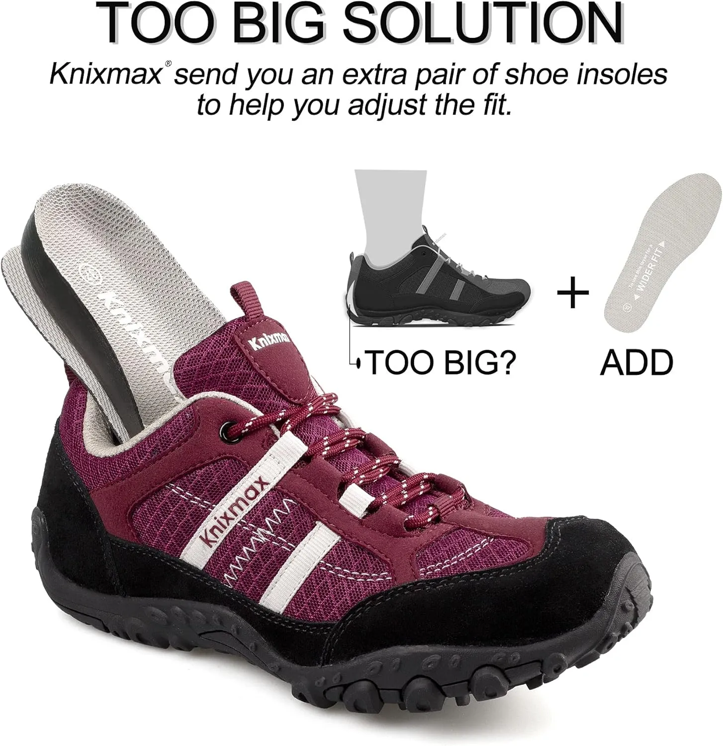 Knixmax Womens Hiking Shoes Lightweight Non-Slip Climbing Trekking Sneakers for Woman Camping Backpacking Shoe Summer Hiker Shoes