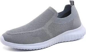 konhill Men's Breathable Tennis Shoes - Slip on Walking Casual Athletic Sneakers Shoes