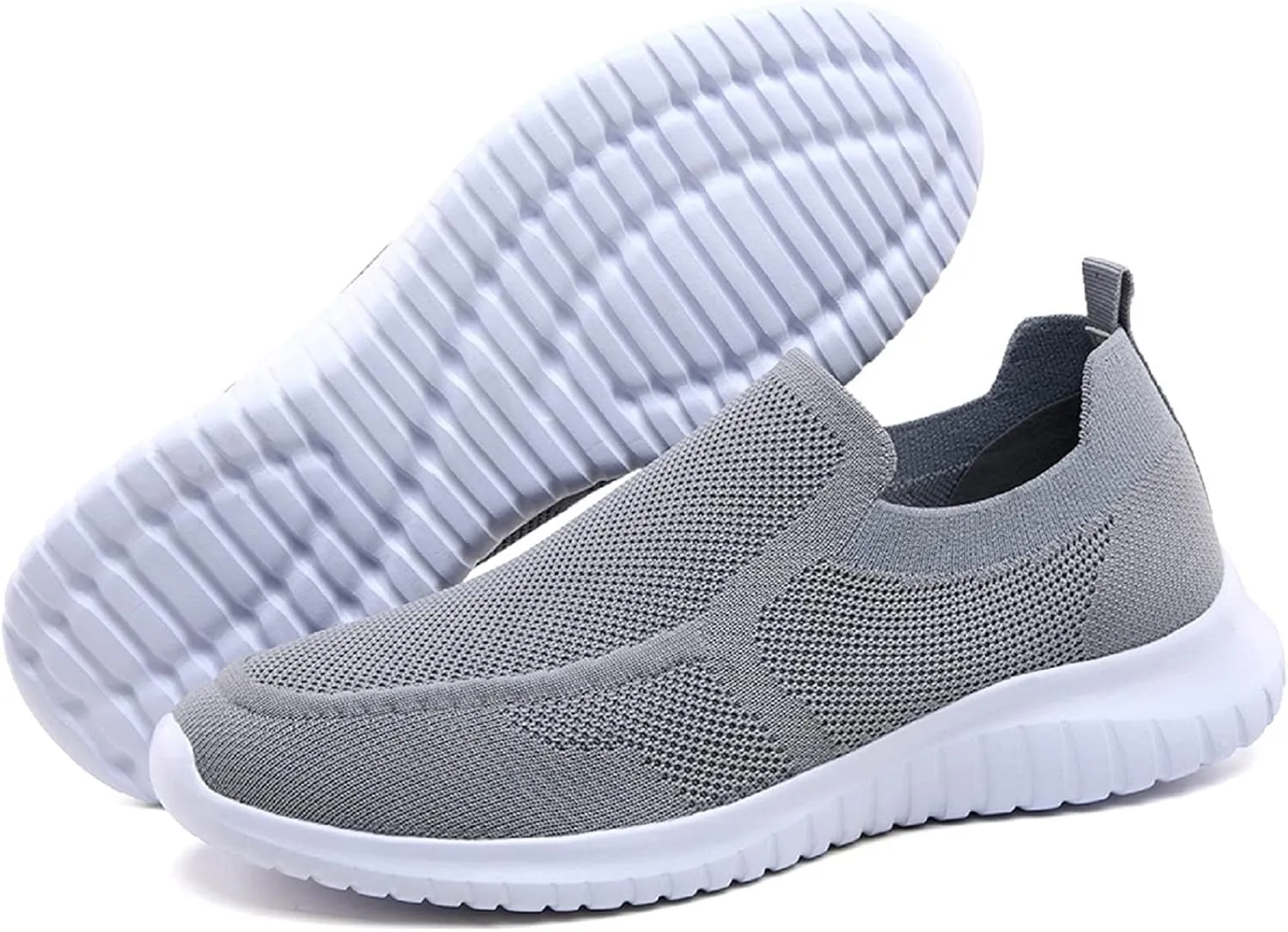 konhill Men's Breathable Tennis Shoes - Slip on Walking Casual Athletic Sneakers Shoes