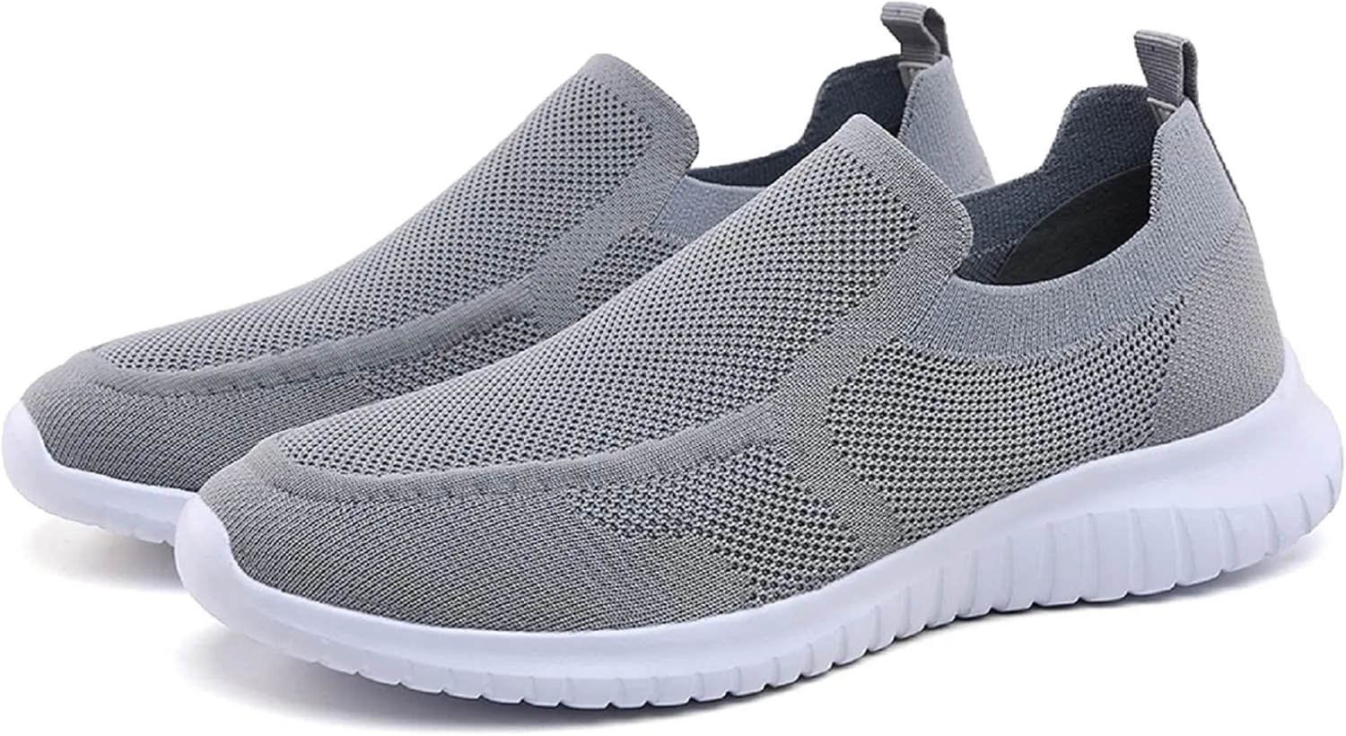 konhill Men's Breathable Tennis Shoes - Slip on Walking Casual Athletic Sneakers Shoes