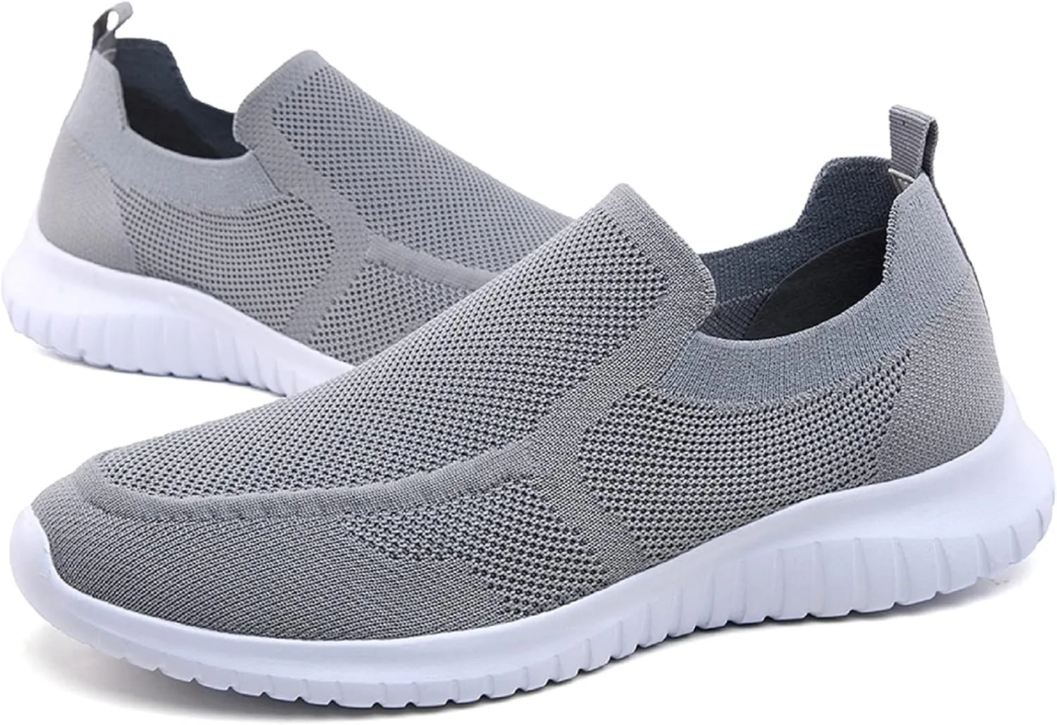konhill Men's Breathable Tennis Shoes - Slip on Walking Casual Athletic Sneakers Shoes