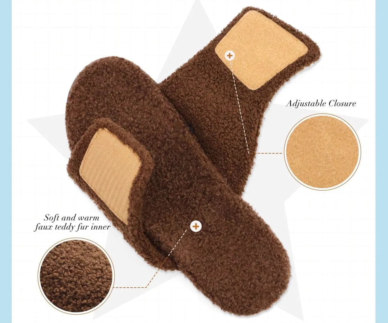 KuaiLu Mens Slides Soft Cushion Sport Sandals with Plantar Fasciitis Arch Support Adjustable Open Toe Summer Slippers Slip on Indoor Outdoor Size 7-15