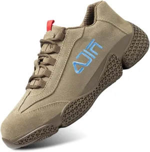 KUNWFNIX Steel Toe Sneakers for Men Women Lightweight Safety Shoes Comfortable Puncture Proof Slip On Composite Toe Work Shoes