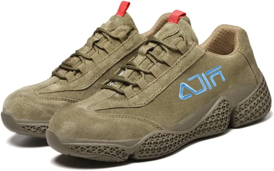 KUNWFNIX Steel Toe Sneakers for Men Women Lightweight Safety Shoes Comfortable Puncture Proof Slip On Composite Toe Work Shoes