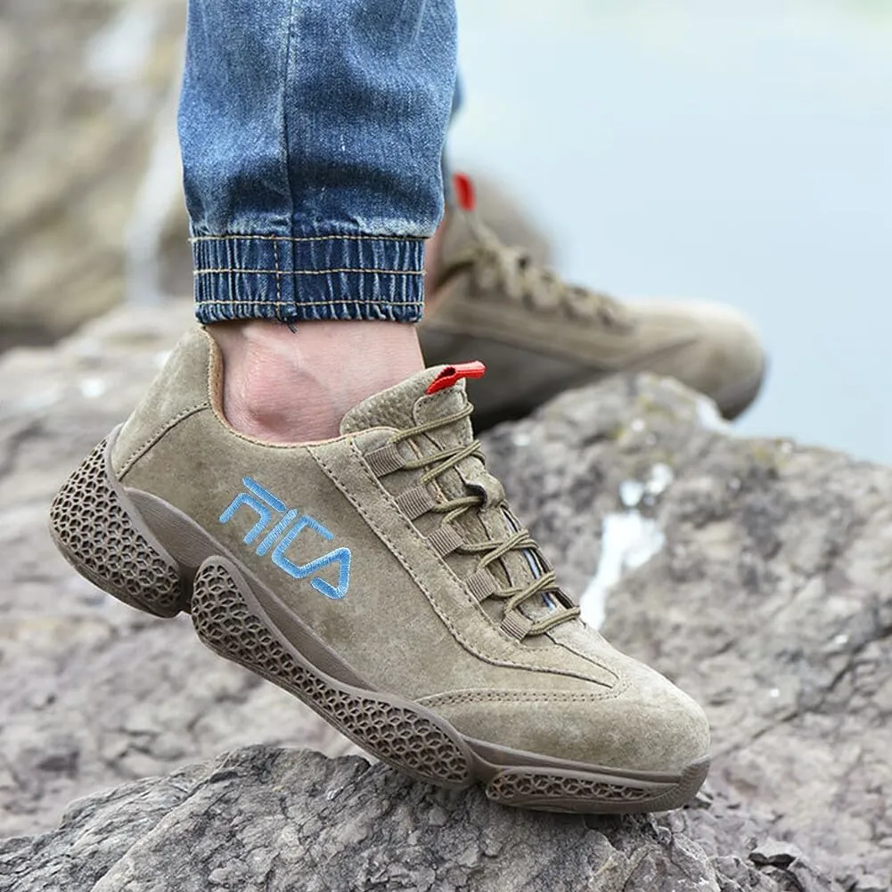 KUNWFNIX Steel Toe Sneakers for Men Women Lightweight Safety Shoes Comfortable Puncture Proof Slip On Composite Toe Work Shoes