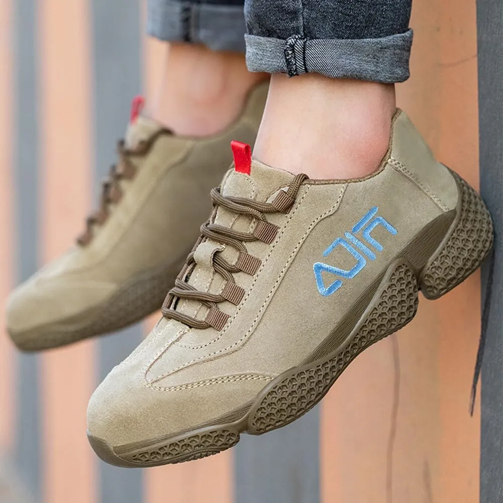 KUNWFNIX Steel Toe Sneakers for Men Women Lightweight Safety Shoes Comfortable Puncture Proof Slip On Composite Toe Work Shoes