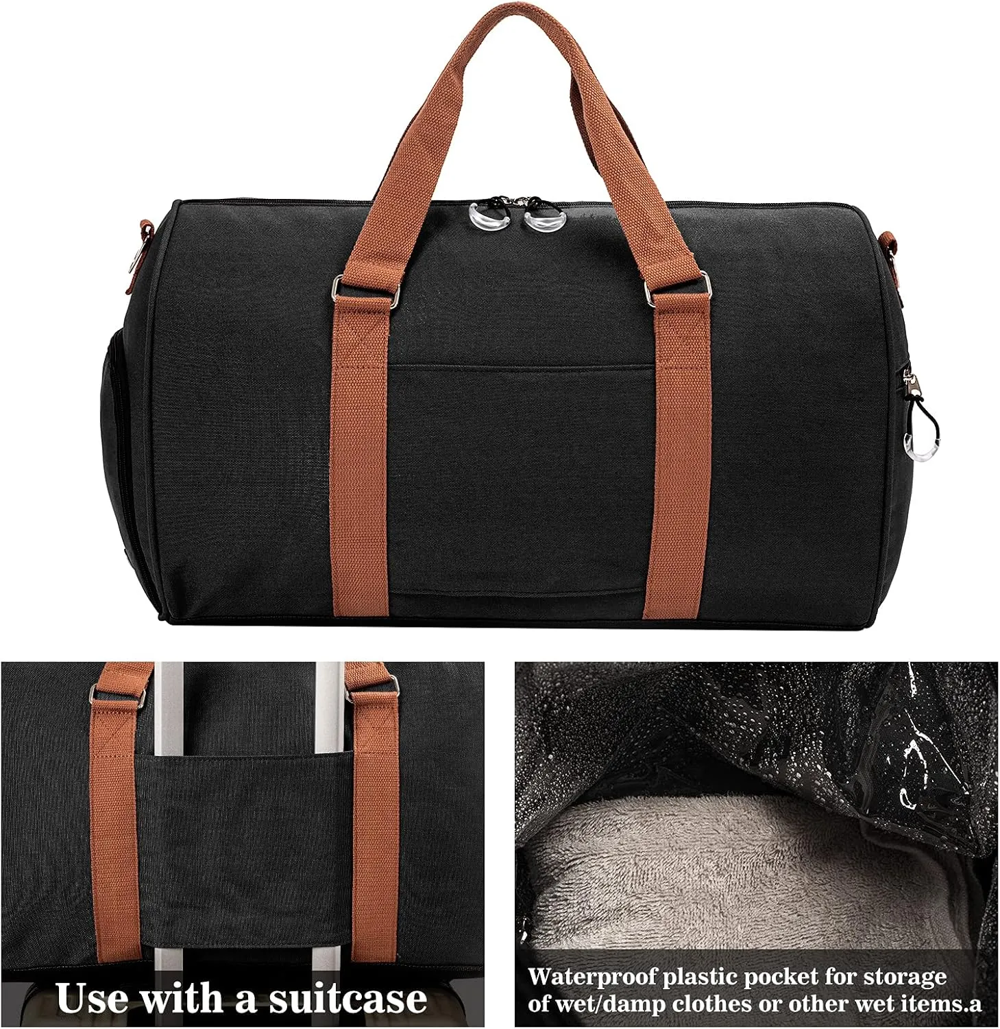Kuston Sports Gym Bag with Shoe Compartment&Wet Pocket,Travel Duffel bag,Weekend Bag,Workout Bag Suitable for Men and Women