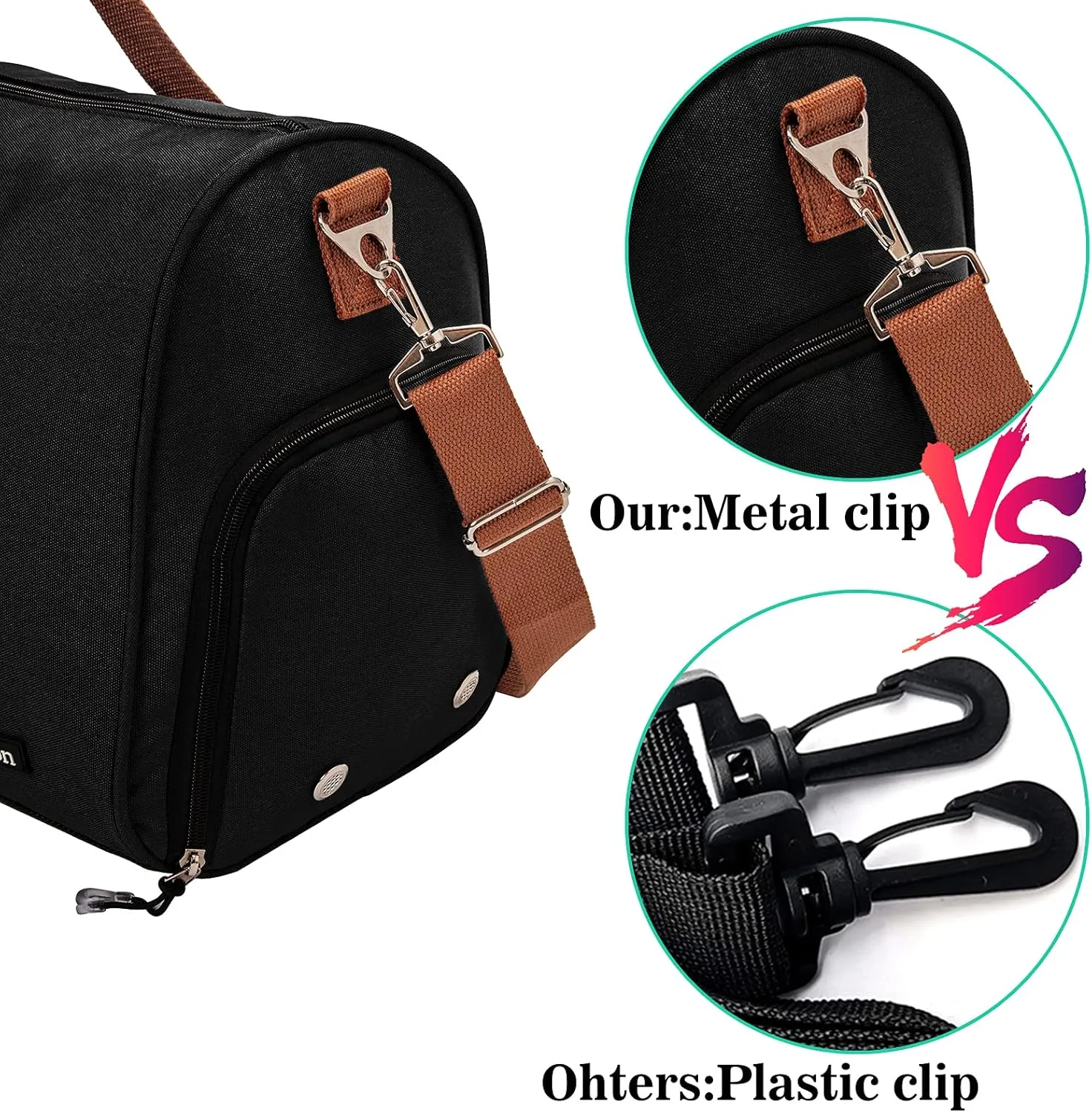Kuston Sports Gym Bag with Shoe Compartment&Wet Pocket,Travel Duffel bag,Weekend Bag,Workout Bag Suitable for Men and Women