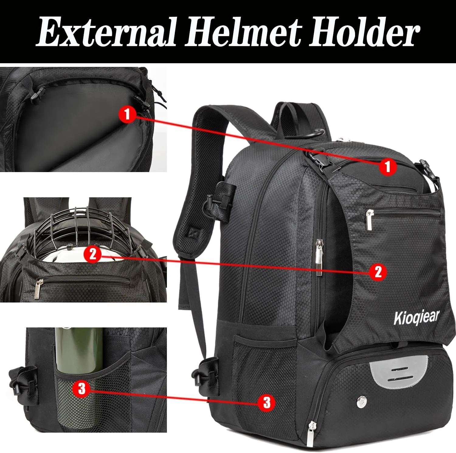 Lacrosse Bag - Large Sports Backpack for Lacrosse Equipment - Two Stick Holders and Separate Cleats Shoe Compartment