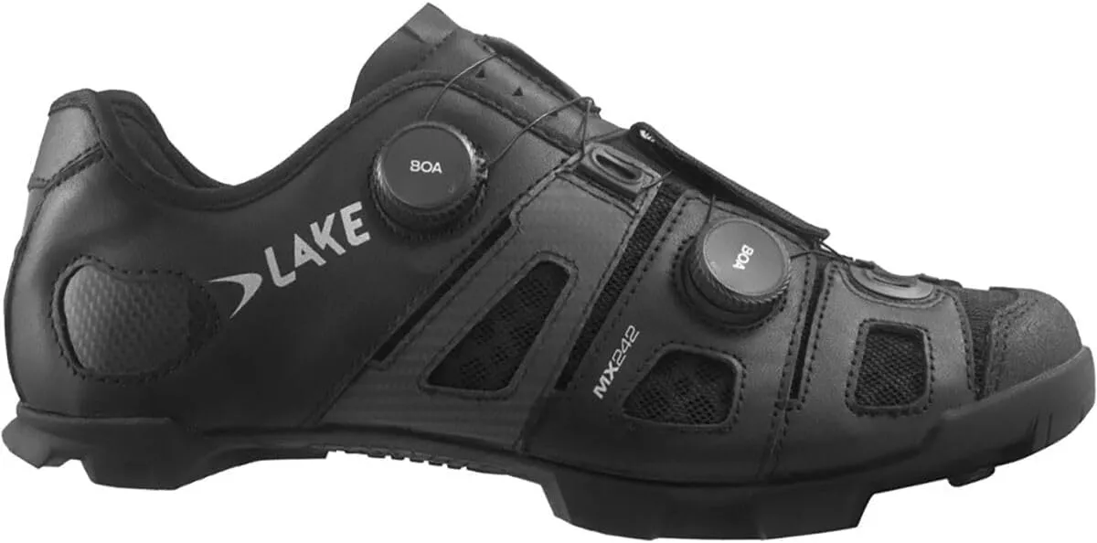 Lake Mx242 Endurance Cycling Shoe - Men's Black/Silver, 43.5