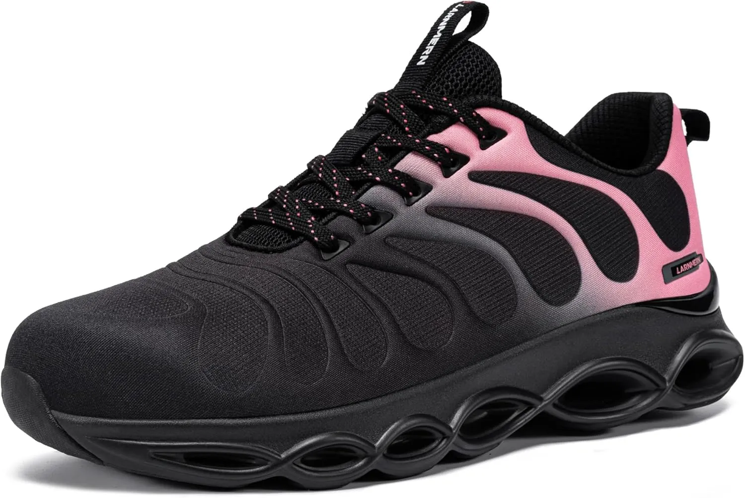 LARNMERN Steel Toe Shoes for Men Women Wide Lightweight Safety Sneakers Comfortable Safety Shoes Colorful Tennis Work Shoes