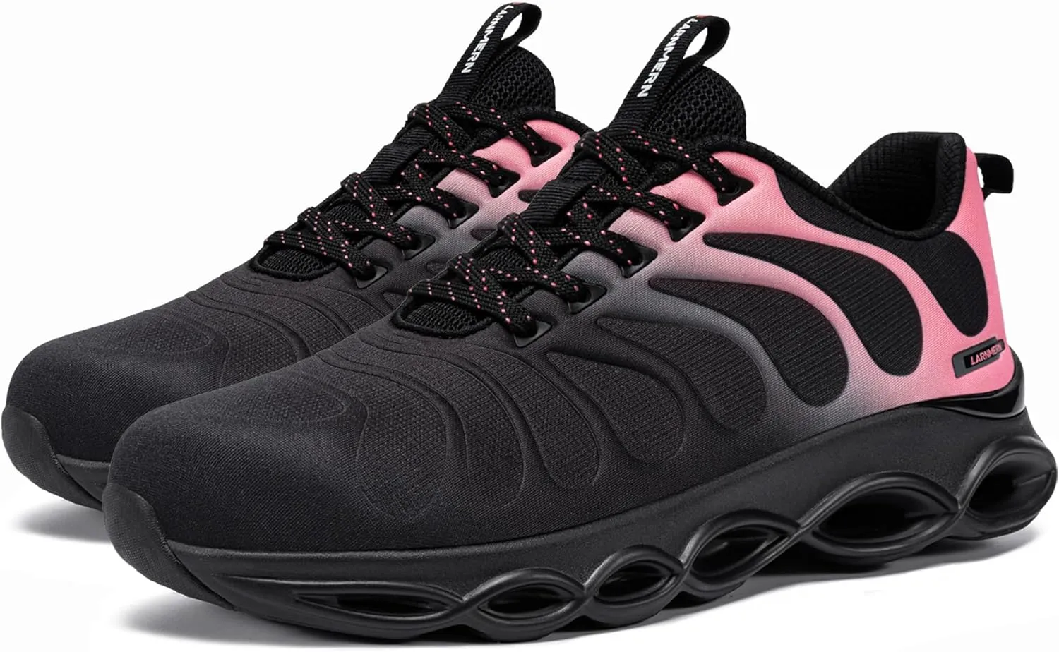 LARNMERN Steel Toe Shoes for Men Women Wide Lightweight Safety Sneakers Comfortable Safety Shoes Colorful Tennis Work Shoes